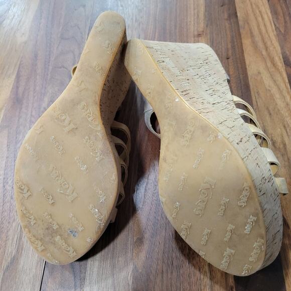 Korks by Kork Ease Poppy Wedge Leather Sandal, Metallic Size 10 - Picture 12 of 12